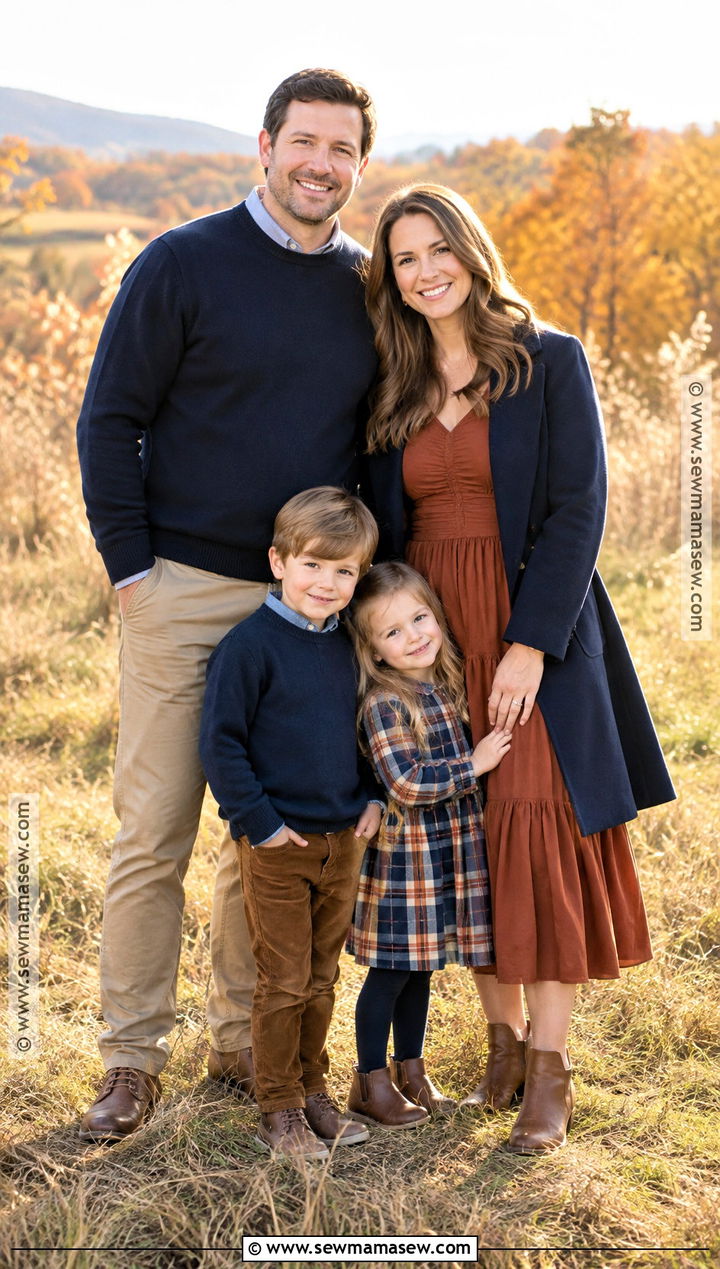 Navy And Rust Family Picture Outfits - 20 fall family pictures outfits navy