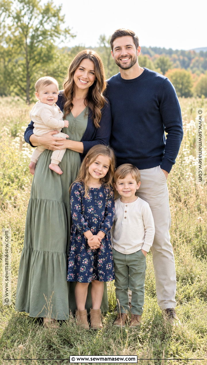 Navy And Sage Family Picture Outfits - 20 fall family pictures outfits navy