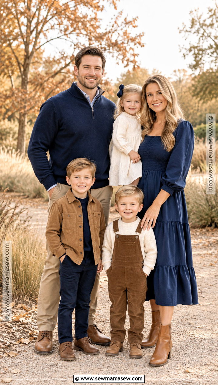 Navy And Tan Fall Family Photo Outfit - 25 fall family photos outfits