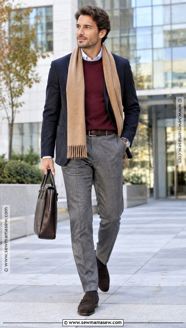 Navy Blazer Autumn Outfit - 15 autumn aesthetic clothes for men