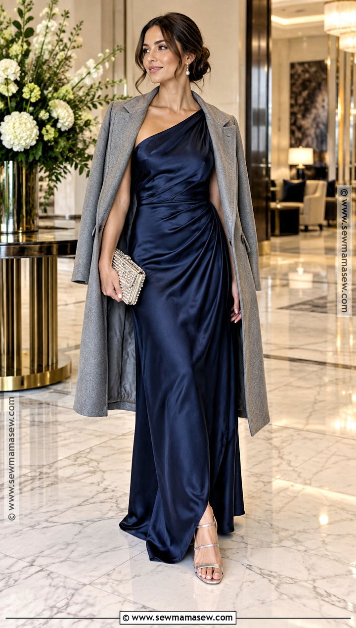 Navy Blue Fall Wedding Guest Dress - 20 fall color dresses for wedding guest