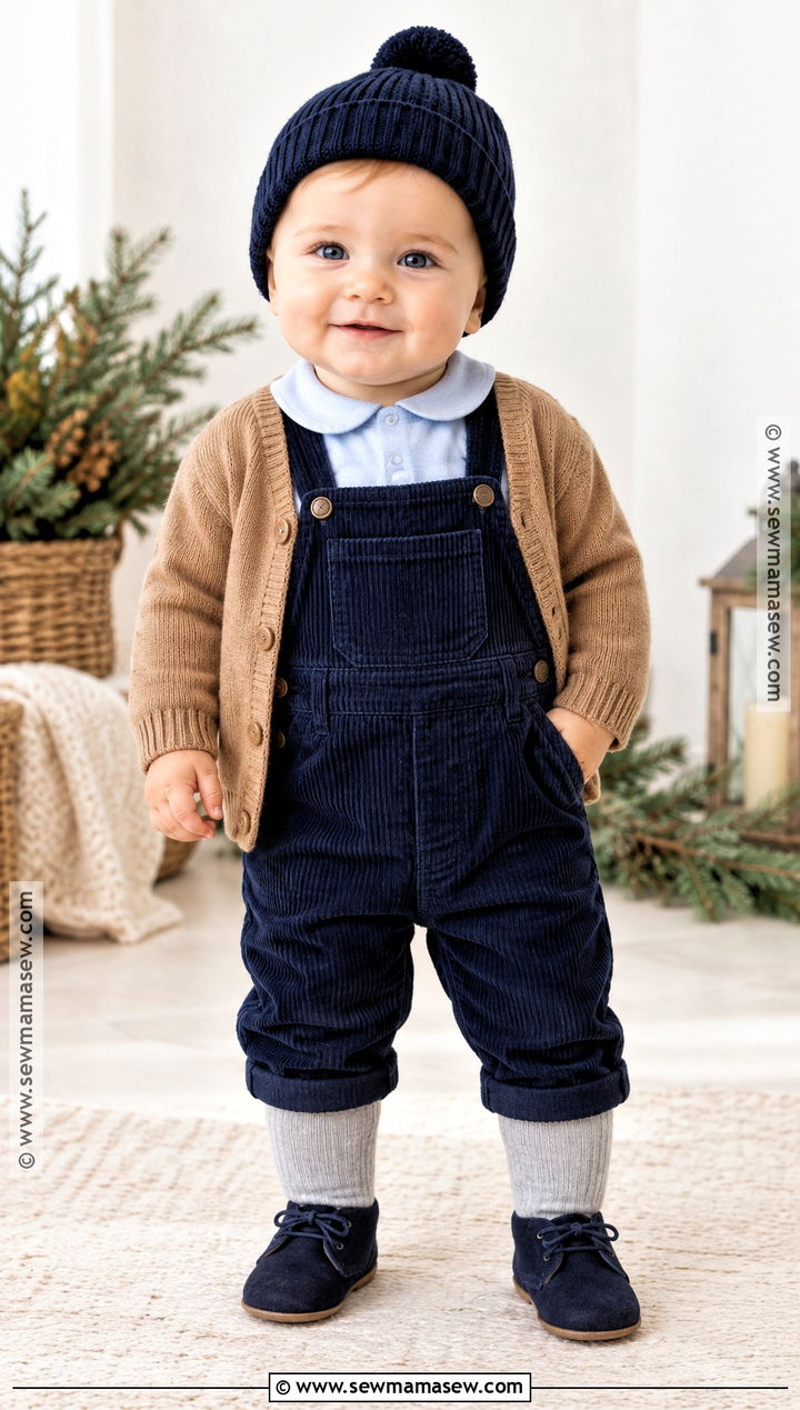 Navy Corduroy Baby Boy Overalls Outfit - 15 baby boy overalls outfit fall