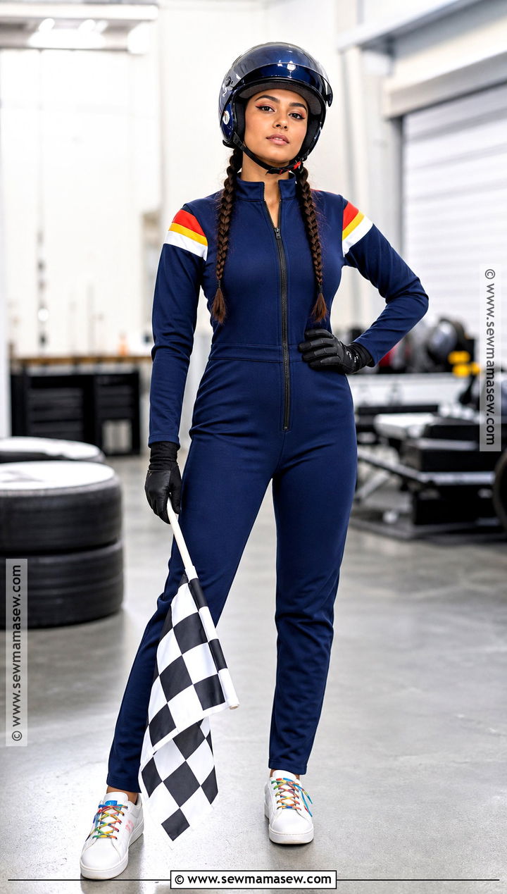 Navy Formula 1 Driver Costume - 30 Formula 1 Costume Ideas for Women