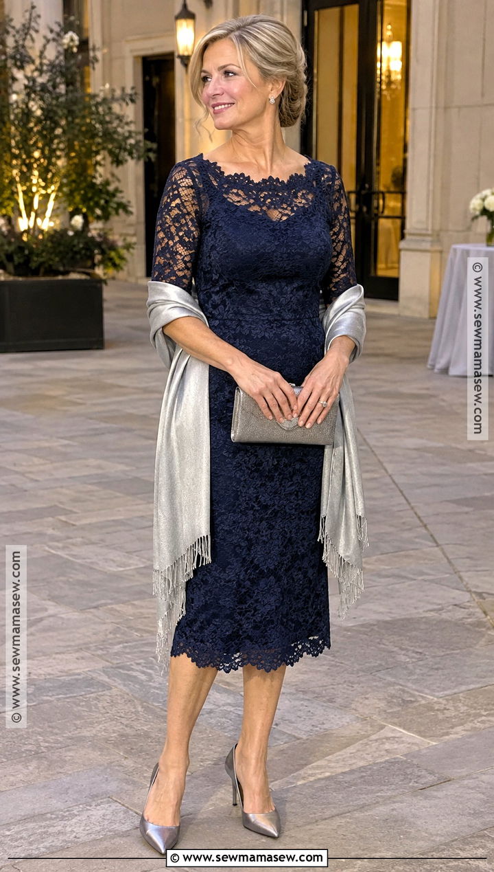 Navy Lace Mother Of The Groom Dress - 15 casual mother of the groom dresses fall