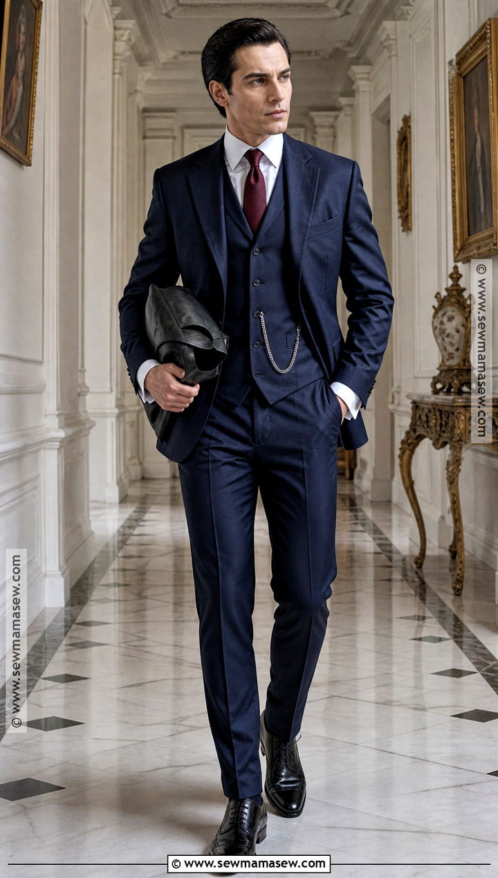 Navy Three Piece Bruce Wayne Costume - 30 bruce wayne costume ideas