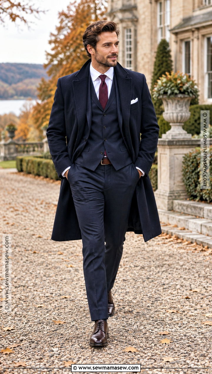 Navy Wool Suit For A November Wedding - 15 november wedding groom attire ideas