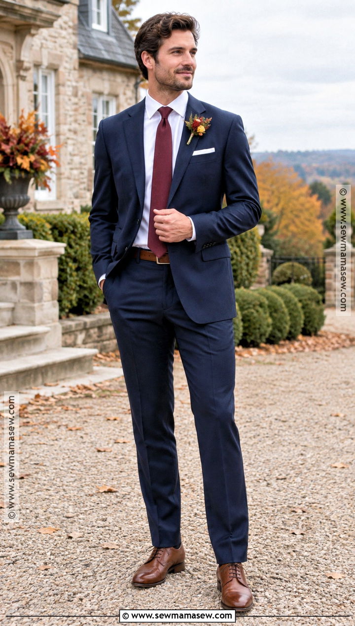 Navy Wool Suit October Groom Attire - 15 october groom attire ideas