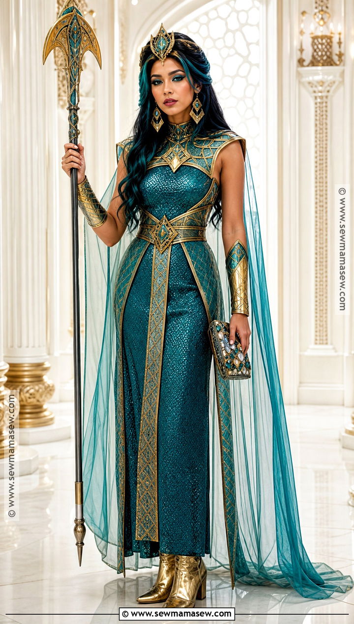 Nefera De Nile Costume With Teal Column Dress - 50 monster high costume ideas