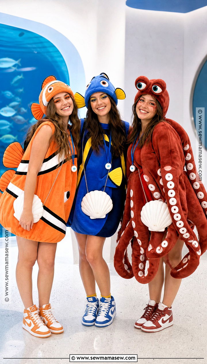 Nemo Dory And Hank Group Costume - 30 nemo and dory costume ideas