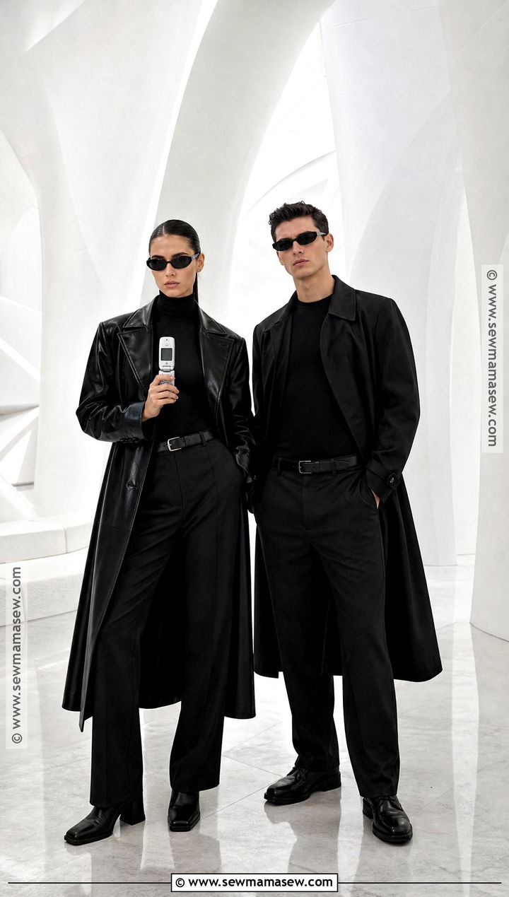 Neo And Trinity Matrix Couple Costume - 30 90S Costume Ideas for Couples