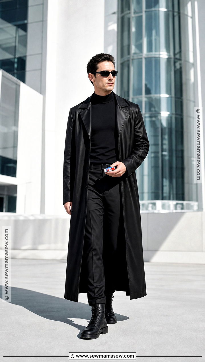 Neo Black Trench Coat Costume - 30 film costume ideas