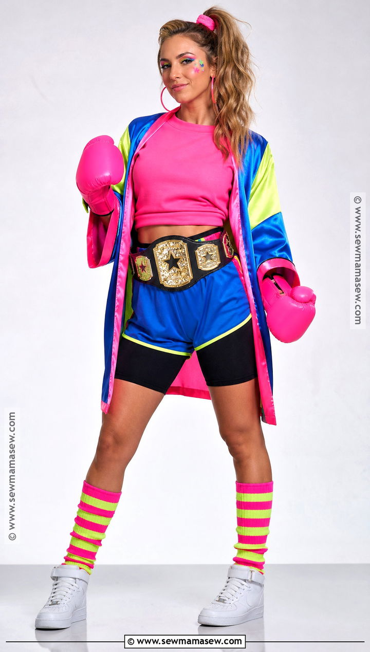 Neon 1980s Boxing Costume - 30 Boxing Halloween Costume Ideas