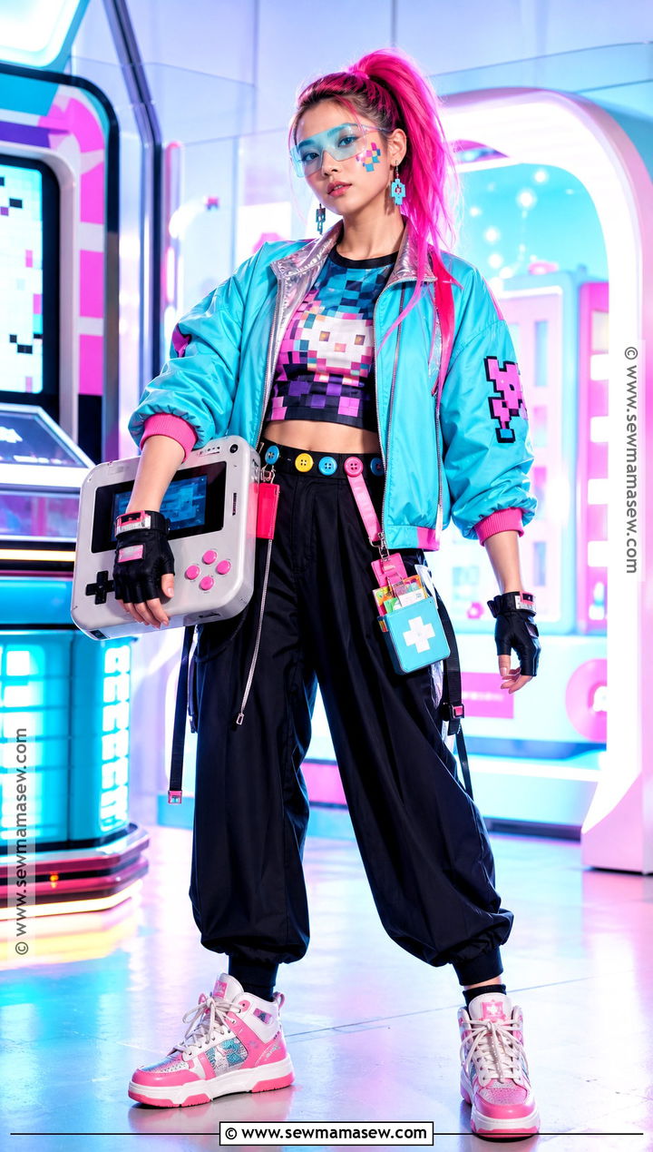 Neon Arcade Champion Cyberpunk Cosplay - 35 cyberpunk cosplay ideas
