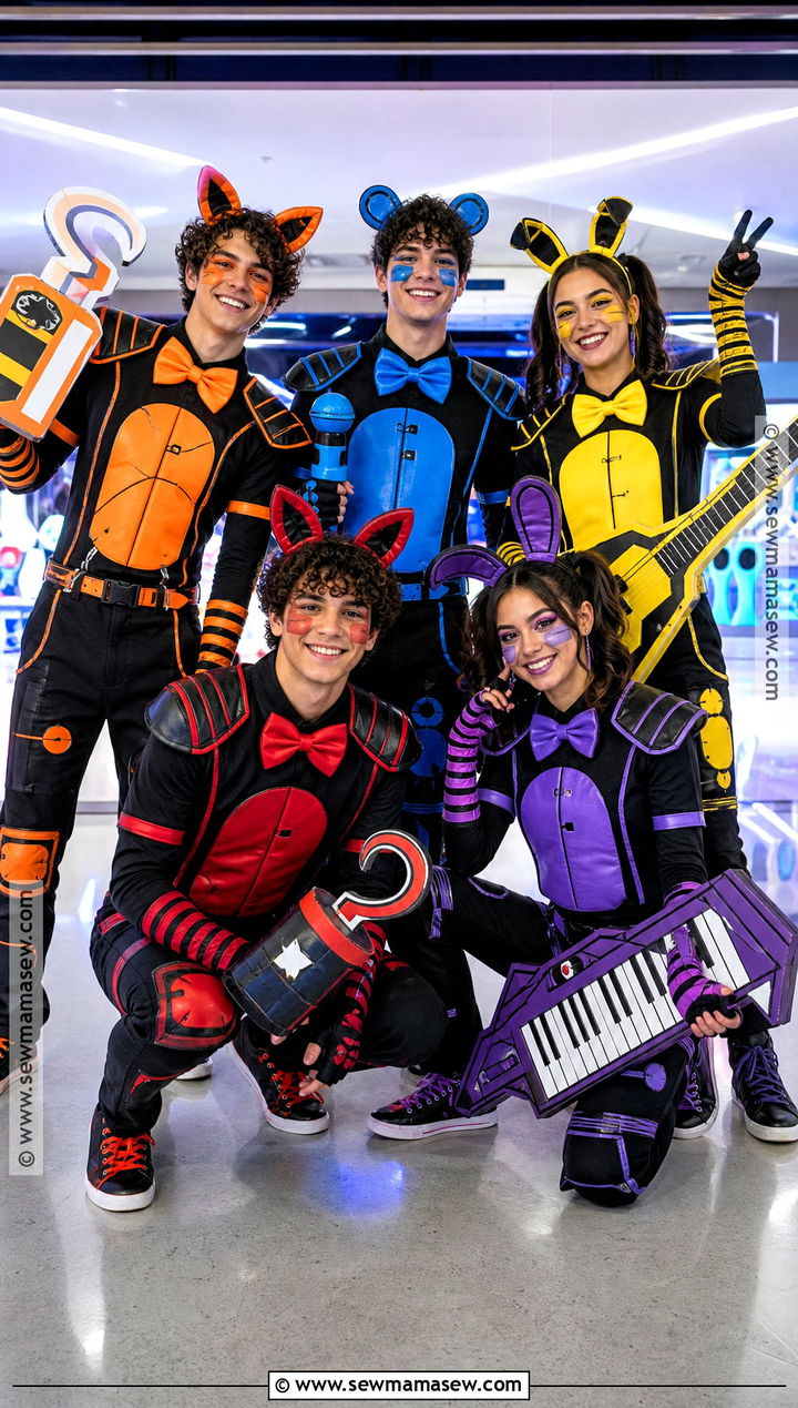 Neon Arcade FNAF Group Costume - 30 fnaf group costume ideas