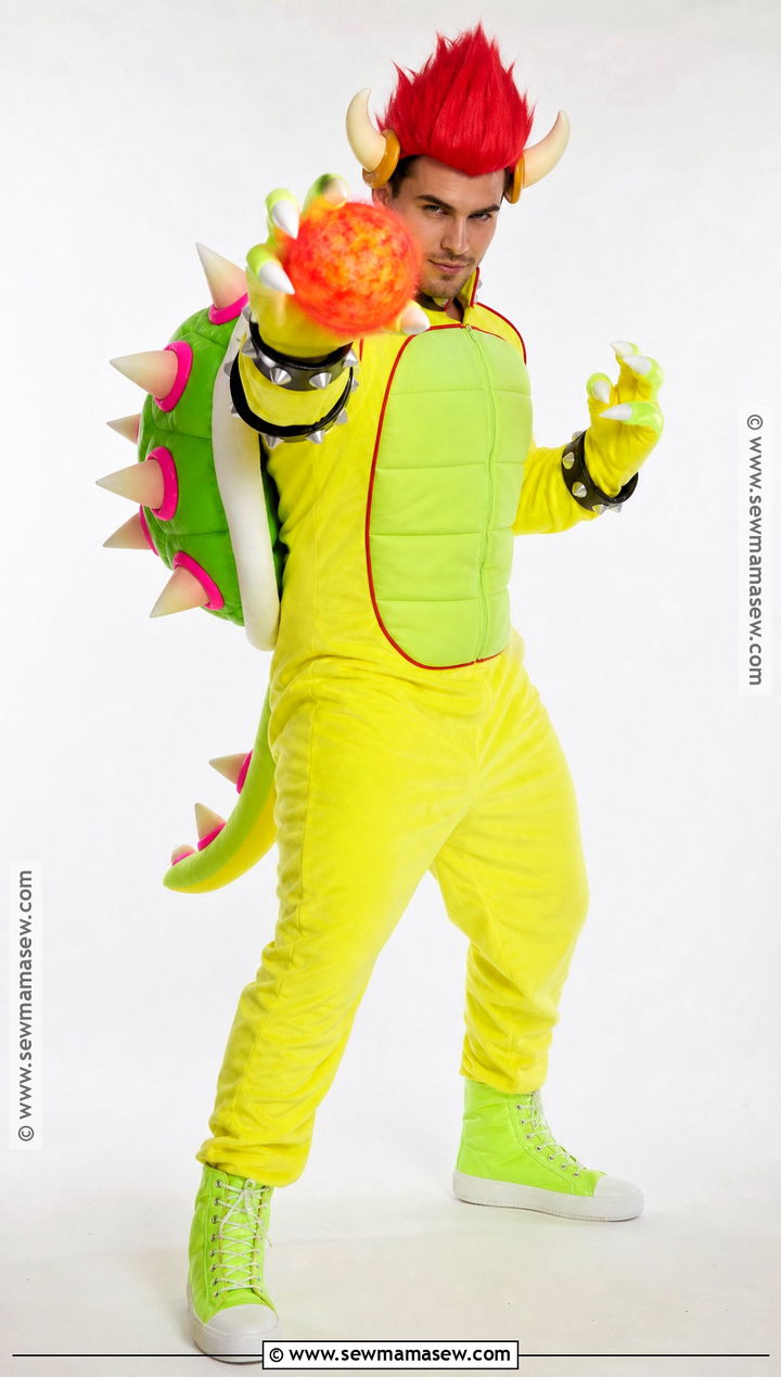 Neon Bowser Cosplay With Bright Colors - 30 bowser cosplay ideas