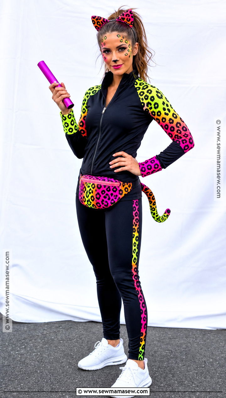 Neon Cheetah Costume With Tracksuit - 50 cheetah costume ideas