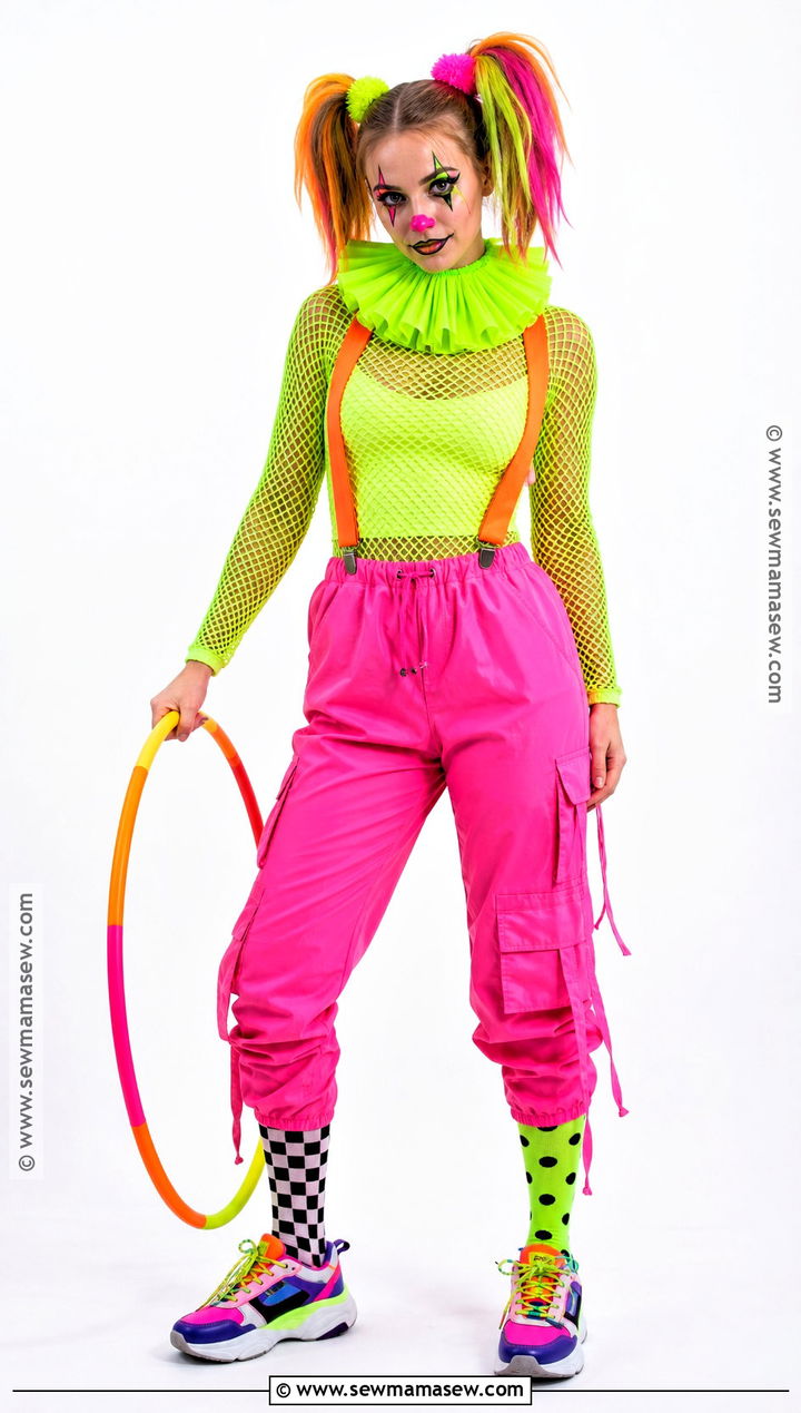 Neon Circus Clown Costume - 30 circus clown costume ideas