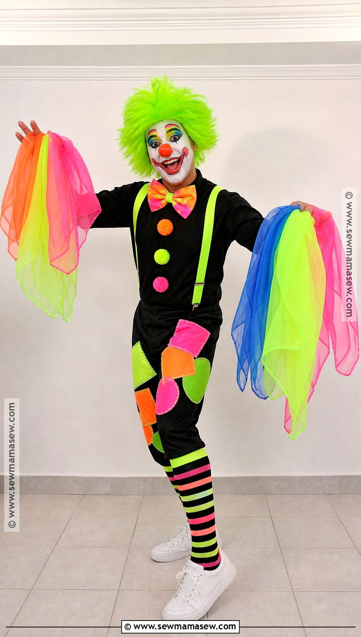 Neon Clown Costume - 30 Clown Costume Ideas for Men