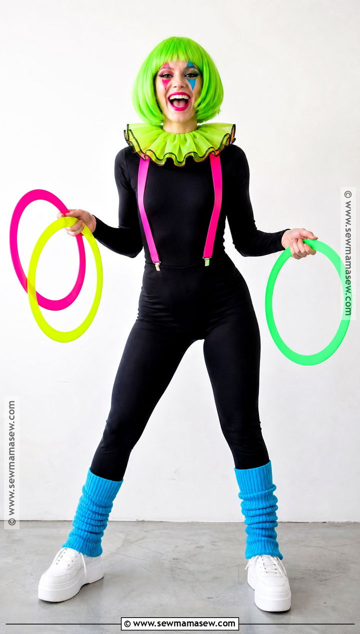 Neon Clown Costume - 30 Clown Costume Aesthetic Ideas