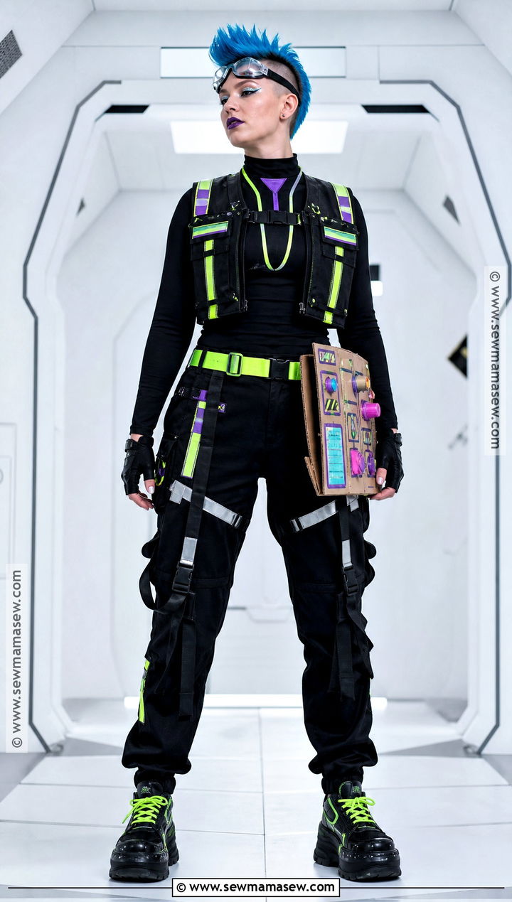 Neon Cyberpunk Rebel Costume - 30 punk halloween costume ideas