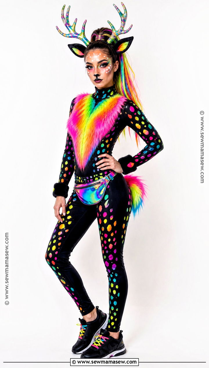 Neon Deer Costume - 40 deer costume ideas for women