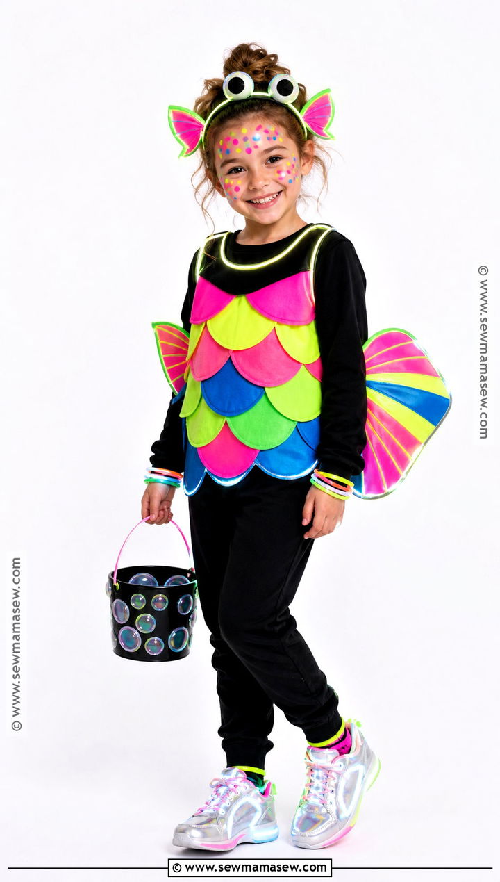 Neon Glow Fish Costume - 30 fish costume ideas for kids