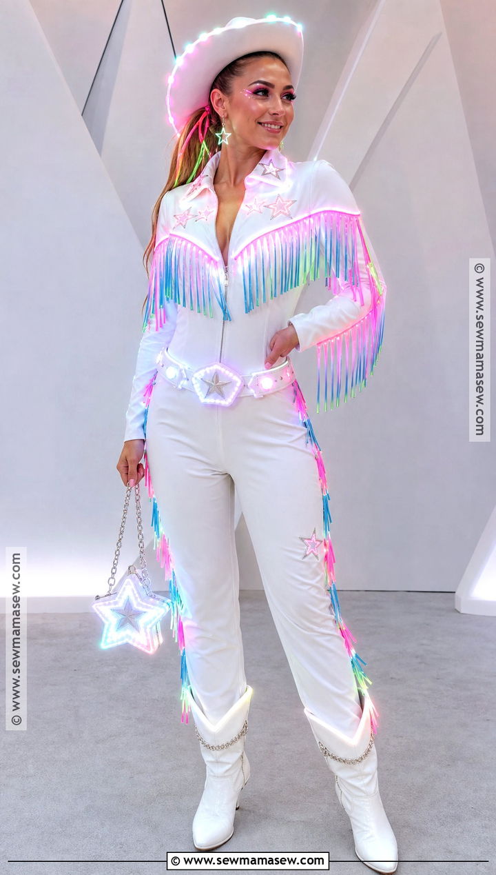 Neon Glow Space Cowgirl Costume - 35 space cowgirl costume ideas