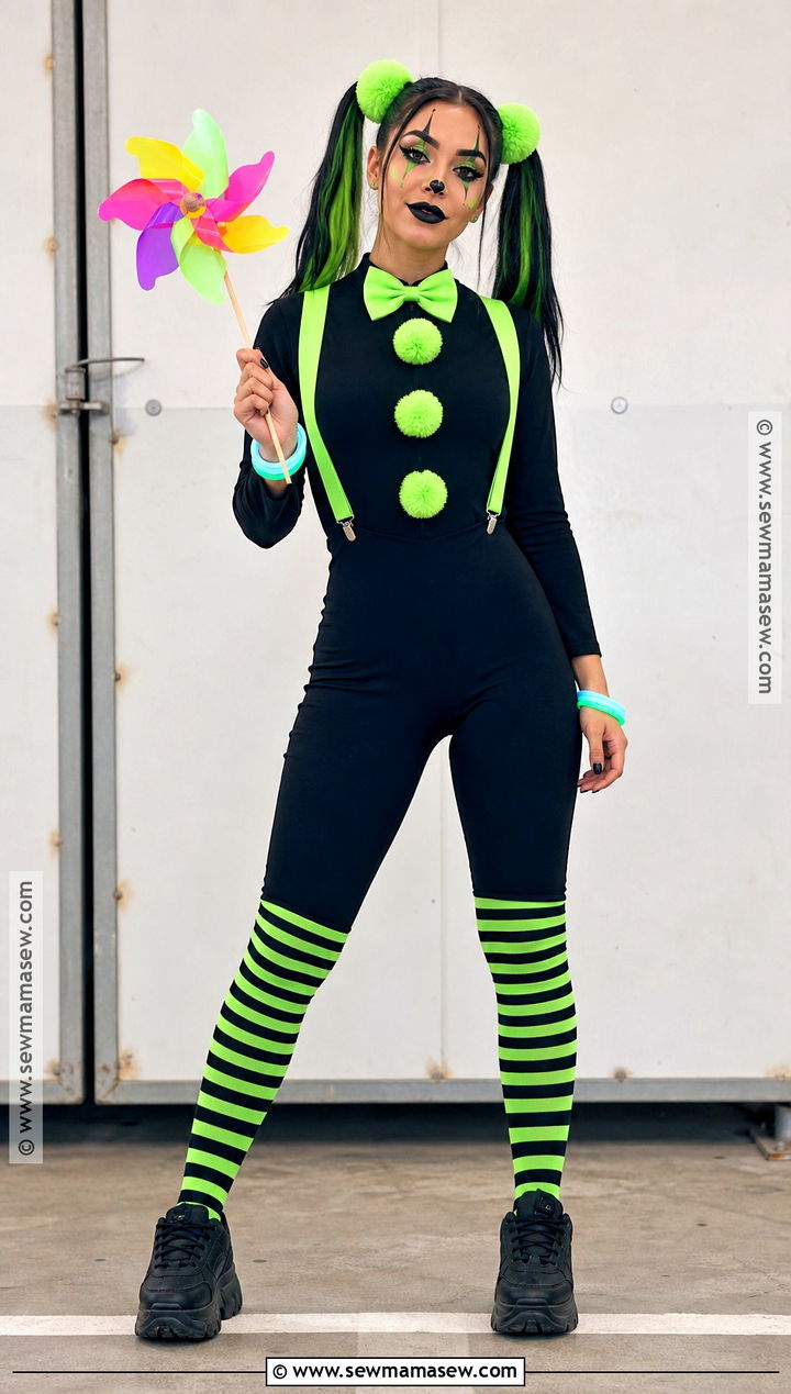 Neon Green Clown Costume - 35 clown costume inspo ideas