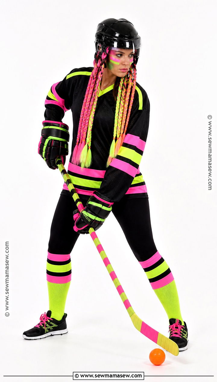 Neon Hockey Player Costume - 30 hockey player costume ideas