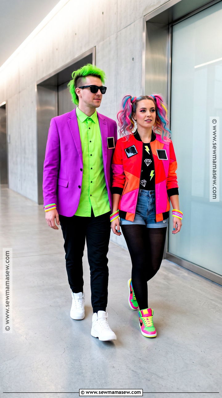 Neon Joker And Harley Quinn Couple Costume - 35 joker couple costume ideas
