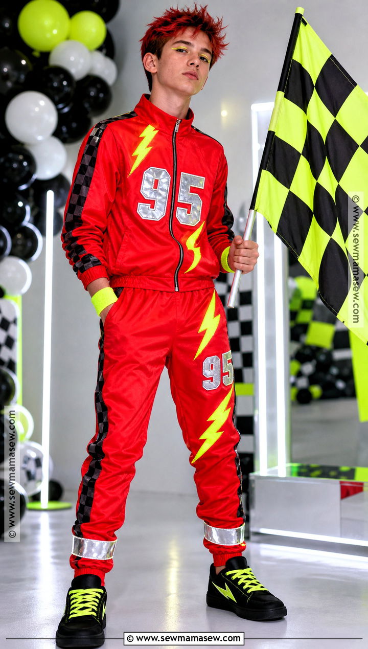 Neon Lightning McQueen Costume - 30 lightning mcqueen halloween costume ideas