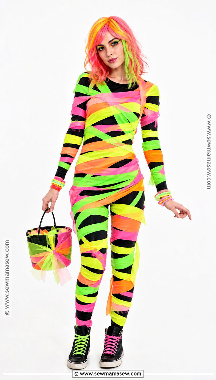 Neon Mummy Costume - 40 mummy halloween costume ideas