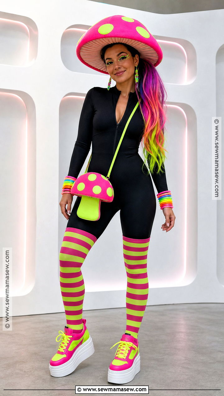 Neon Mushroom Costume - 30 Mushroom Costume Ideas for Women