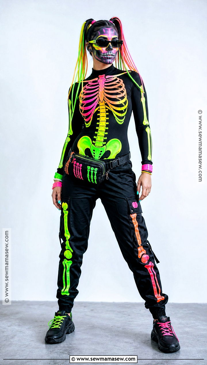 Neon Skeleton Costume - 30 Skeleton Costume Ideas