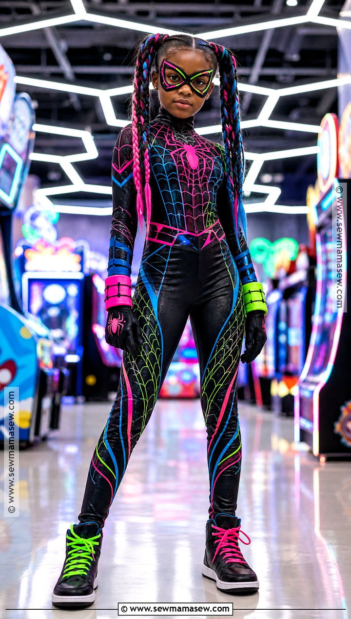 Neon Spider Girl Costume - 30 spiderman girl costume ideas