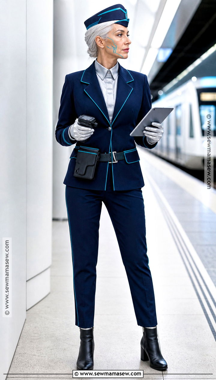 Neon Subway Conductor Cyberpunk Cosplay - 35 cyberpunk cosplay ideas