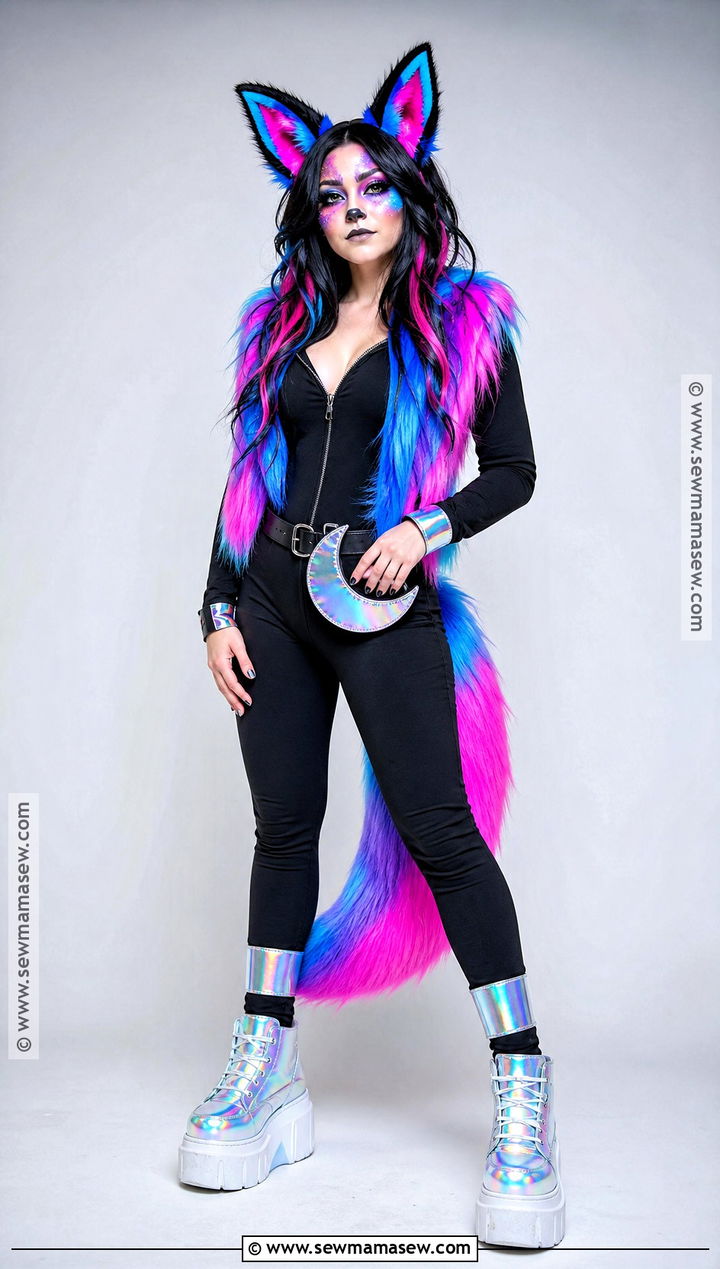 Neon Wolf Costume - 30 Wolf Halloween Costume Ideas for Women