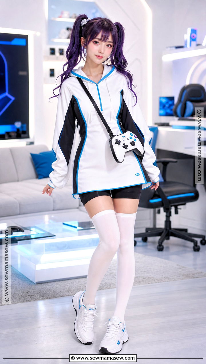 Neptune Cosplay With Purple Twin Tails - 30 purple hair cosplay ideas