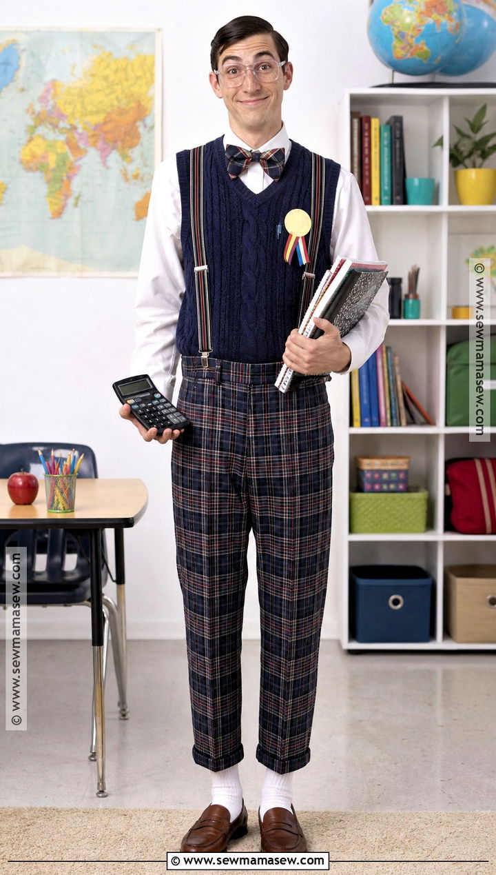 Nerd Costume With Sweater Vest - 45 easy last minute halloween costumes