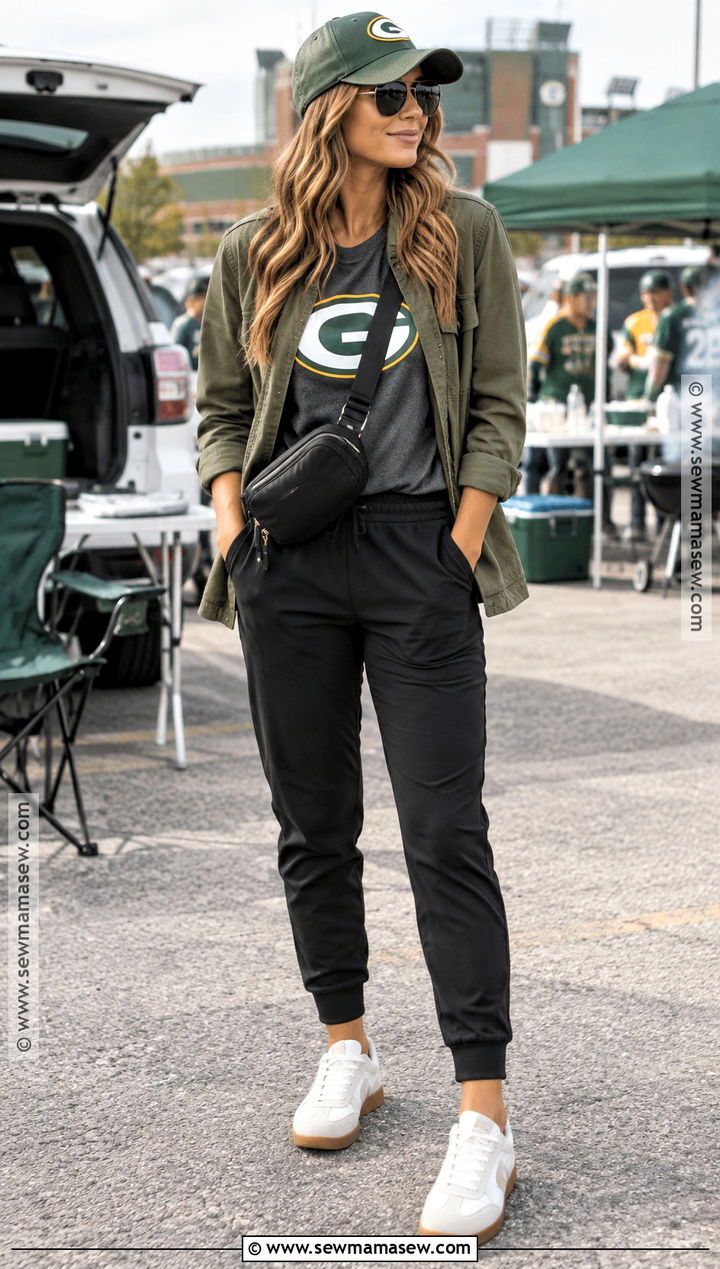 Neutral Football Shirt With Utility Jacket And Joggers - 15 fall football shirts