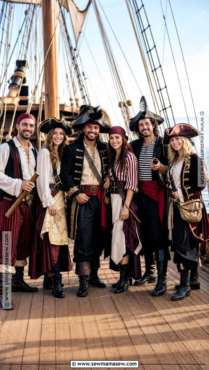 Neverland Pirate Crew Group Costume - 40 peter pan costume ideas