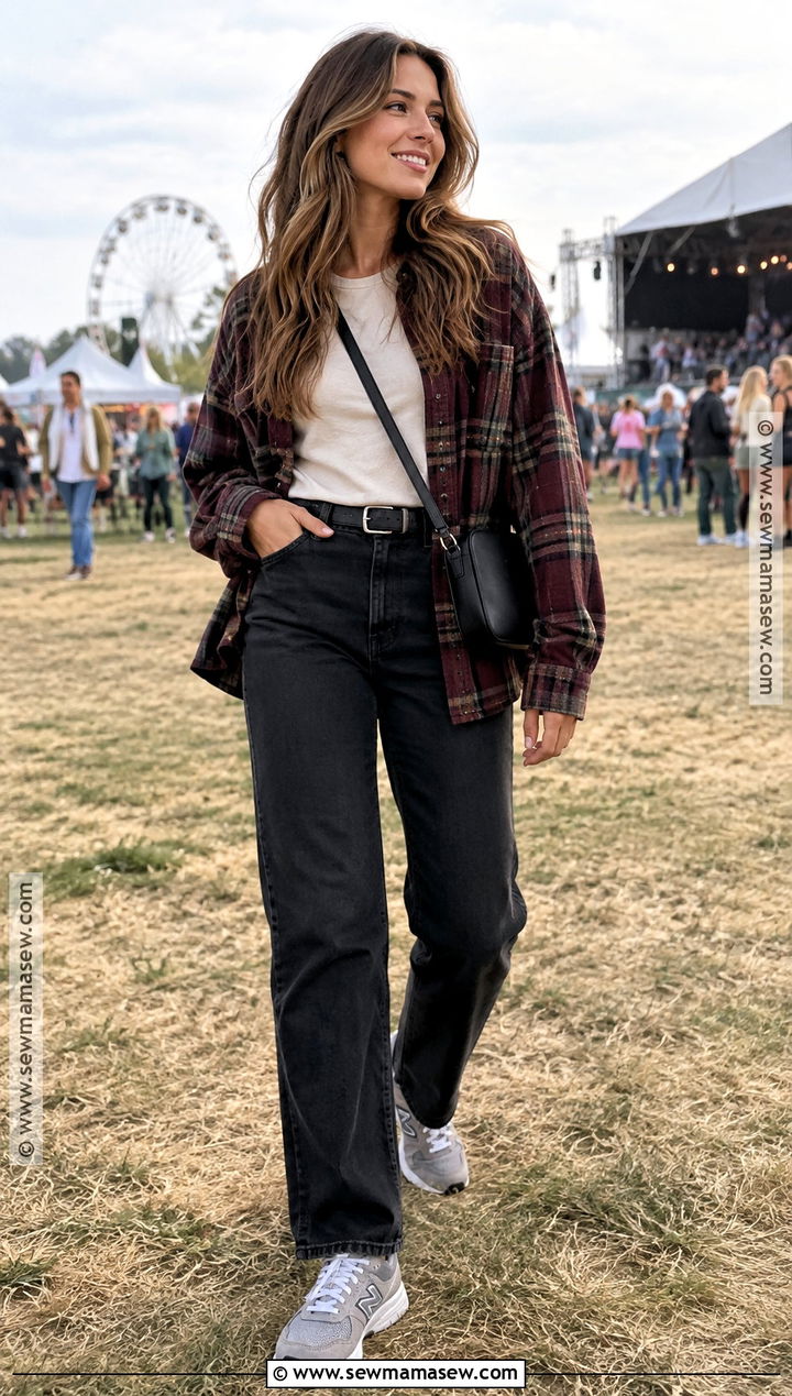 New Balance 525 With Flannel Shirt And Black Jeans - 20 new balance 525 outfit fall ideas