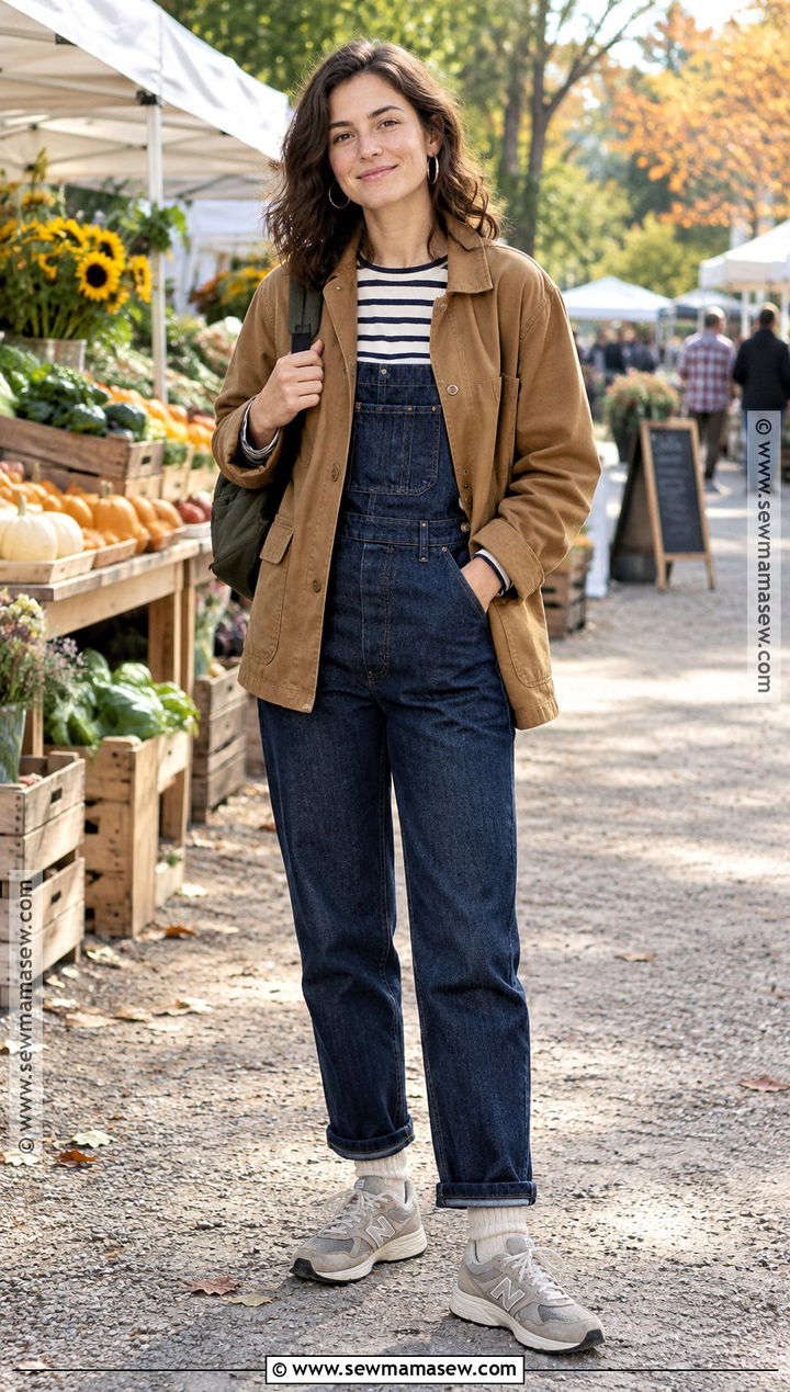 New Balance 525 With Overalls And Striped Shirt - 20 new balance 525 outfit fall ideas