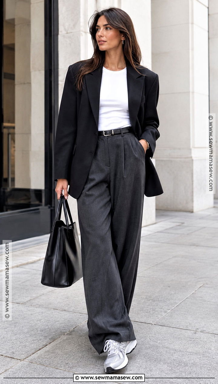 New Balance 530 With Blazer And Trousers - 15 new balance 530 outfit fall ideas