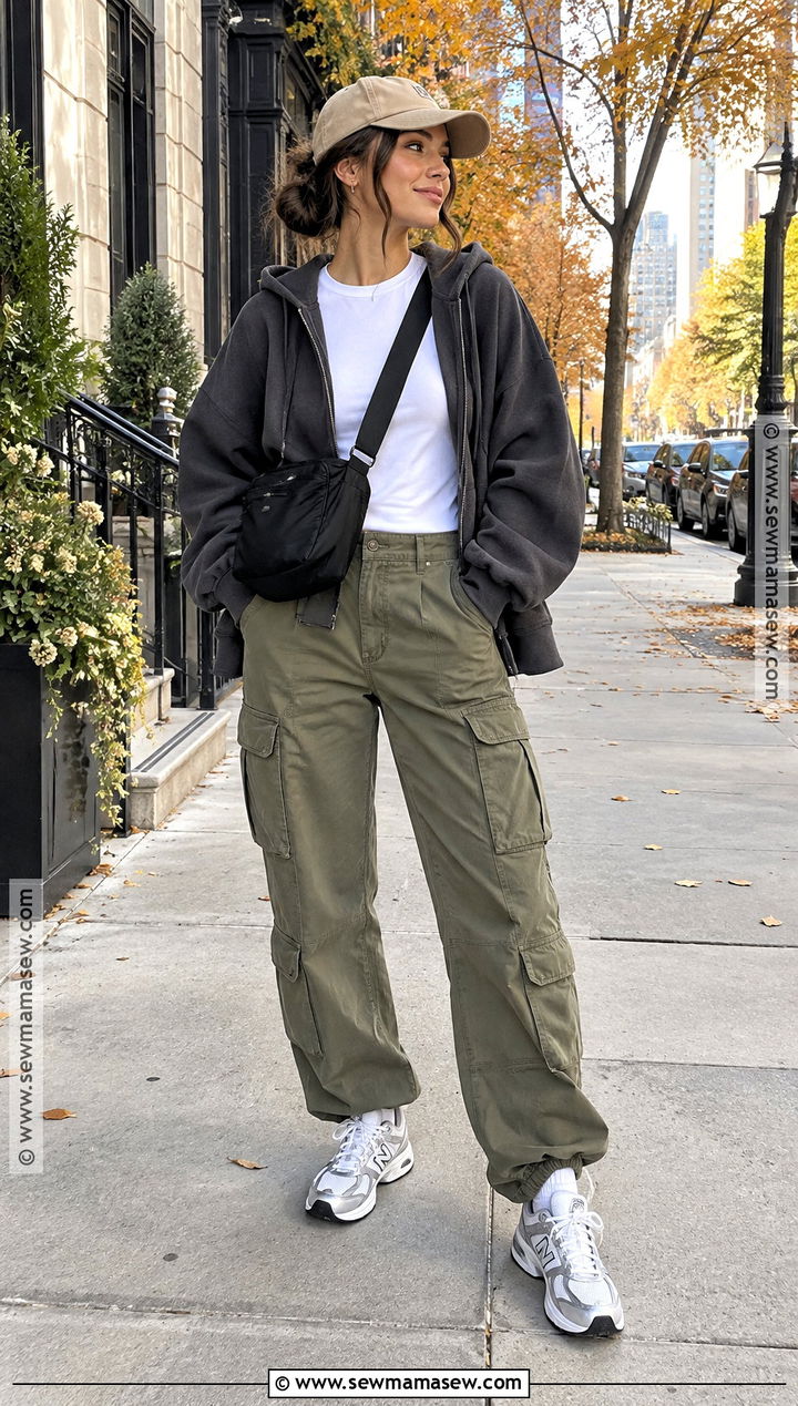 New Balance 530 With Hoodie And Cargo Pants - 15 new balance 530 outfit fall ideas