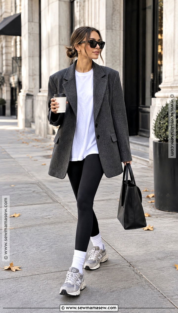 New Balance 9060 Blazer And Leggings Outfit - 15 new balance sneakers fall style