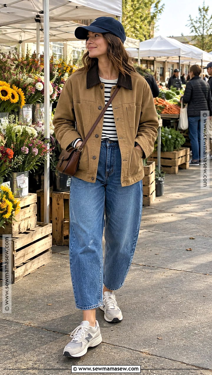 New Balance With Barn Jacket And Barrel Jeans - 20 fall new balance outfit ideas