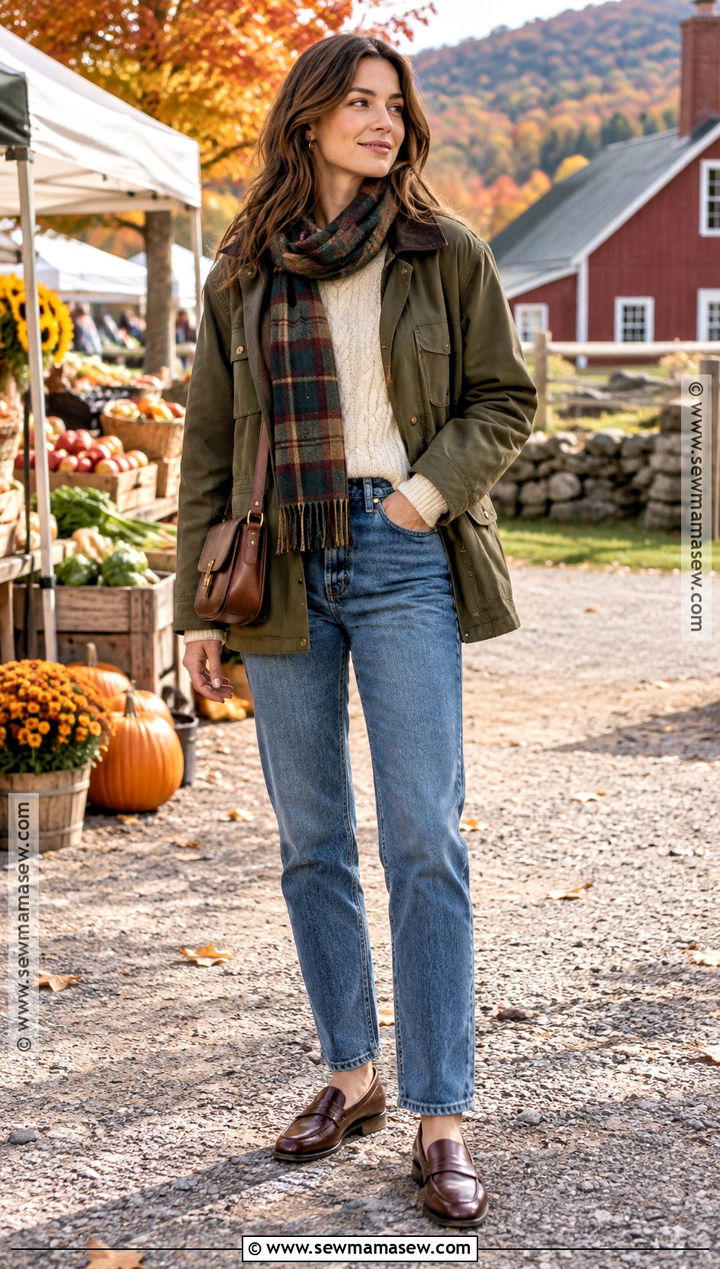 New England Barn Jacket Outfit - 15 Fall New England Outfits for Women