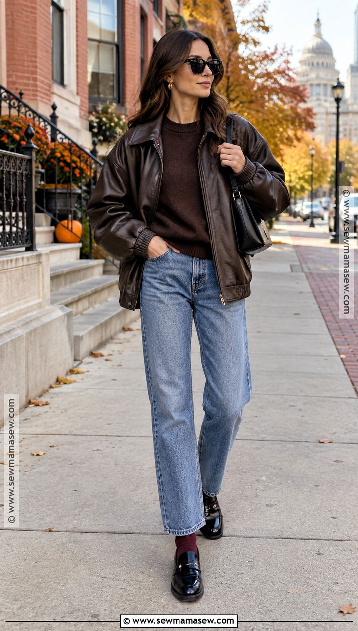 New England Fall Leather Jacket Outfit - 15 new england fall clothes