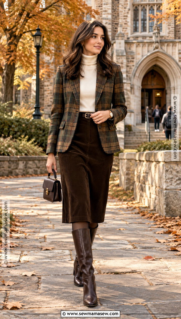 New England Fall Plaid Blazer Outfit - 15 new england fall clothes